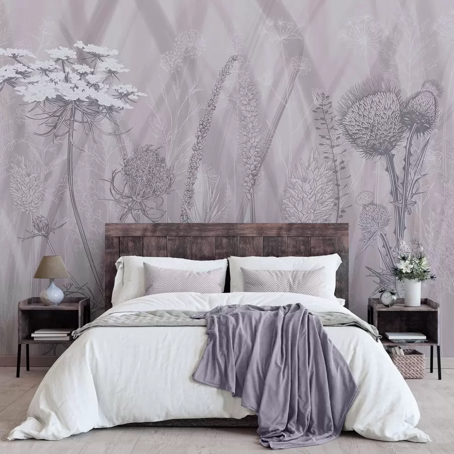 wall murals Траве и хербаријум w04473v2
