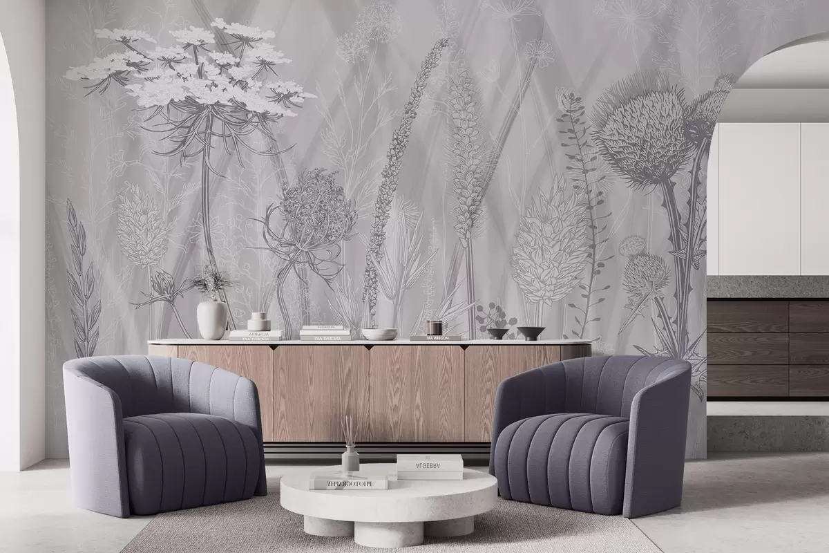 wall murals Траве и хербаријум w04473v2