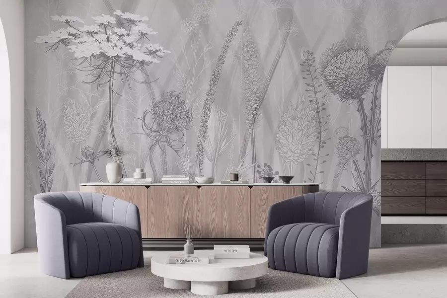 wall murals Траве и хербаријум w04473v2