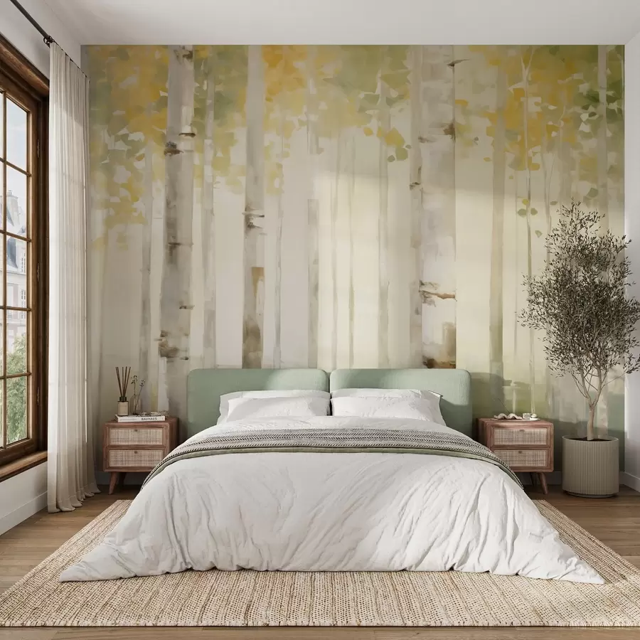 wall murals Брезова шума w04520