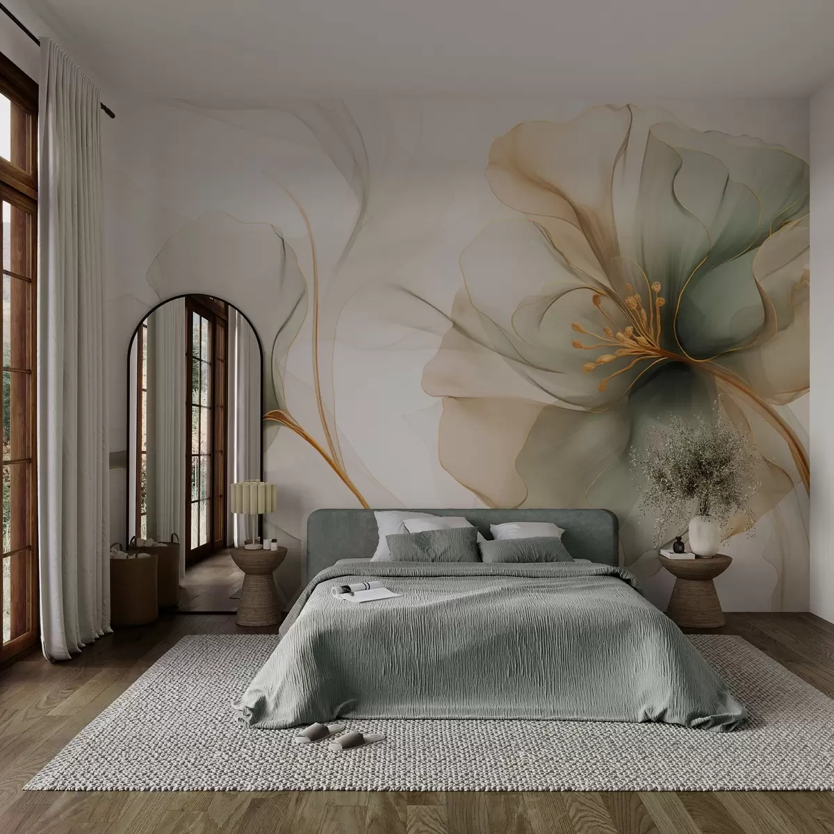 wall murals Нежни цвет са провидним латицама w04553