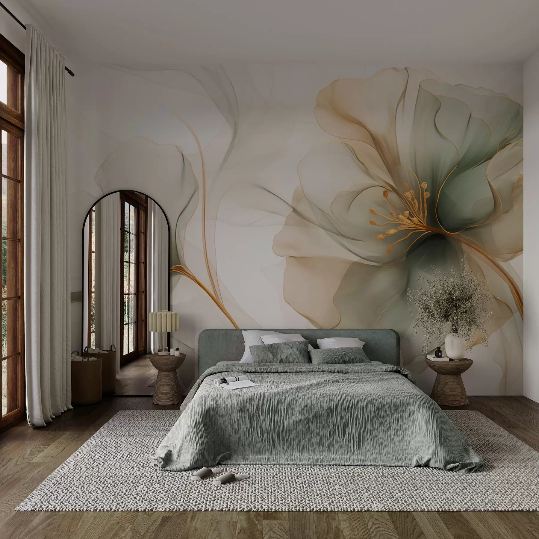 wall murals Нежни цвет са провидним латицама w04553