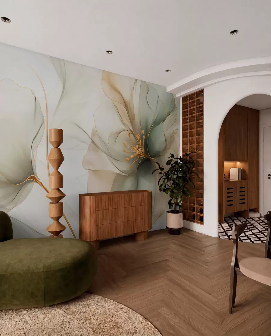 wall murals Нежни цвет са провидним латицама w04553