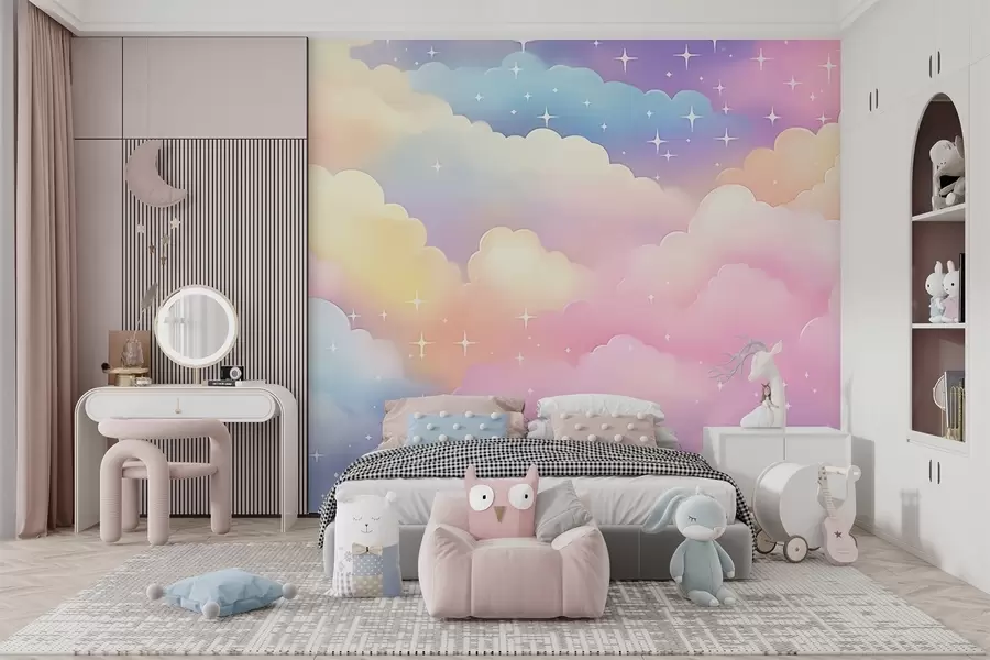 wall murals Облаци са звездама w04585
