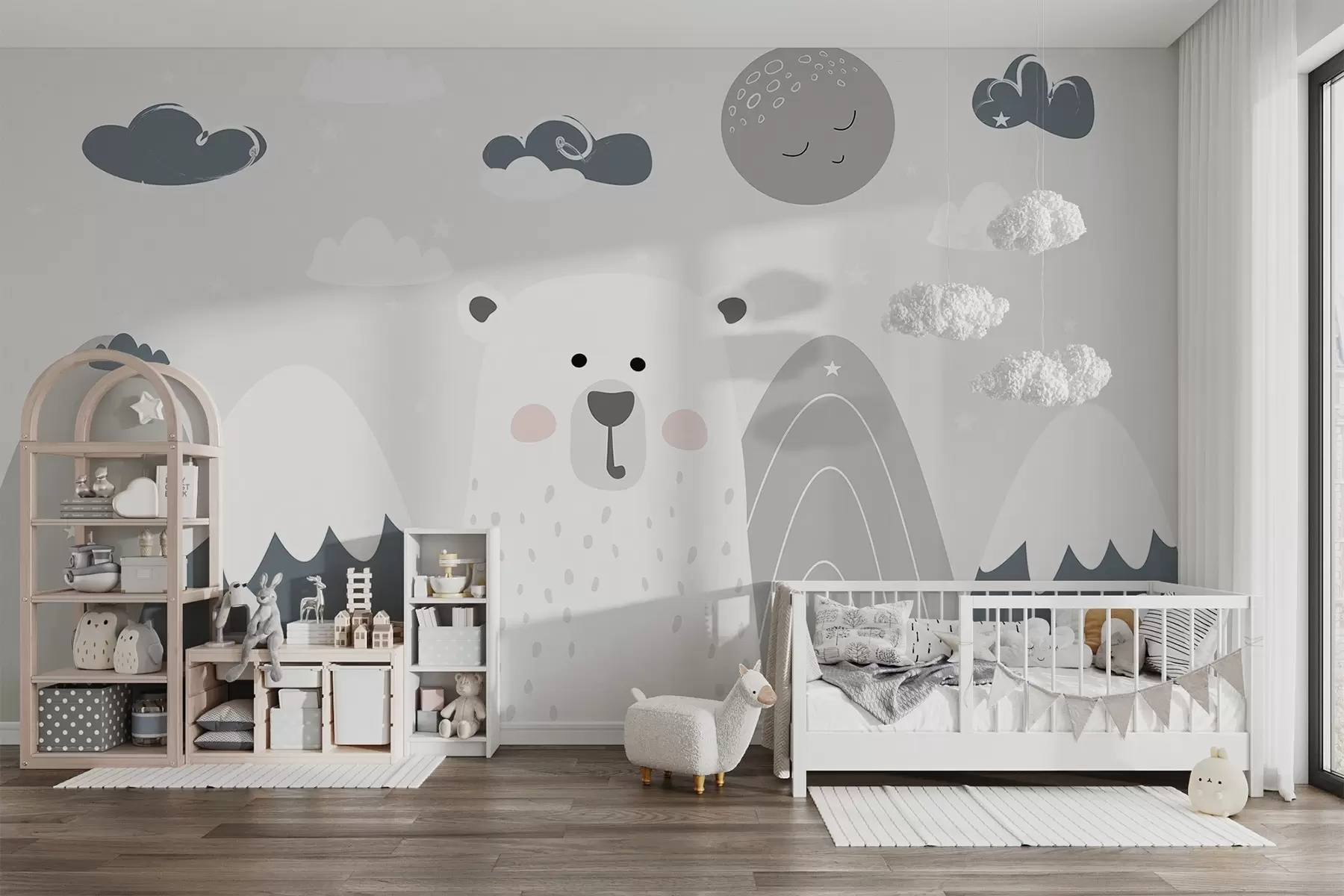 wall murals Медвед у планинама w04586