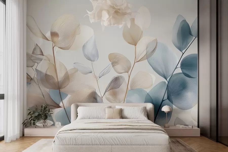 wall murals елегантни листови еукалиптуса са жилама w04503