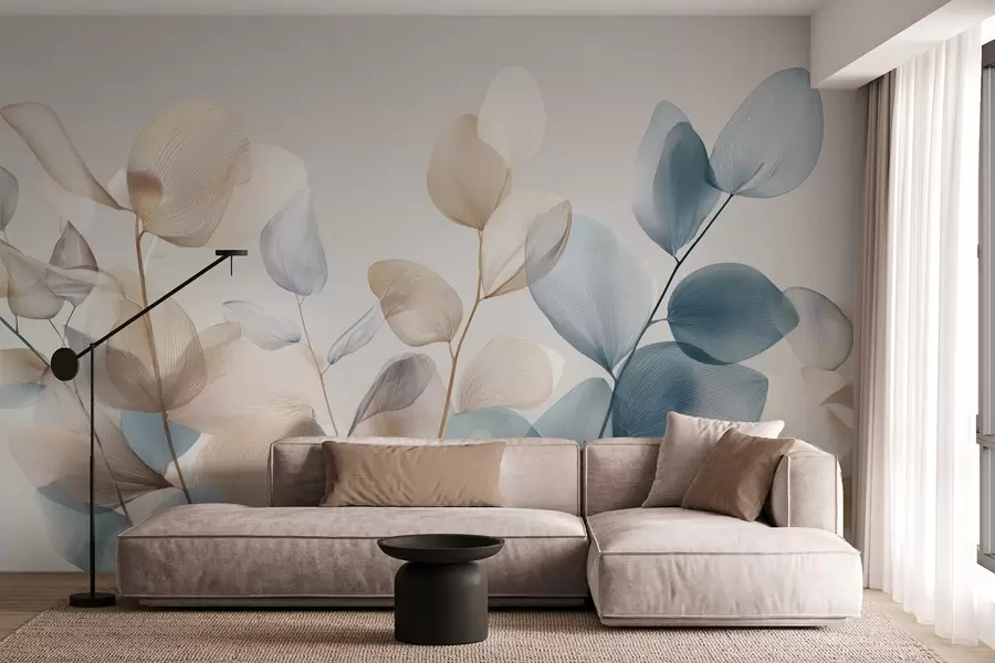 wall murals елегантни листови еукалиптуса са жилама w04503