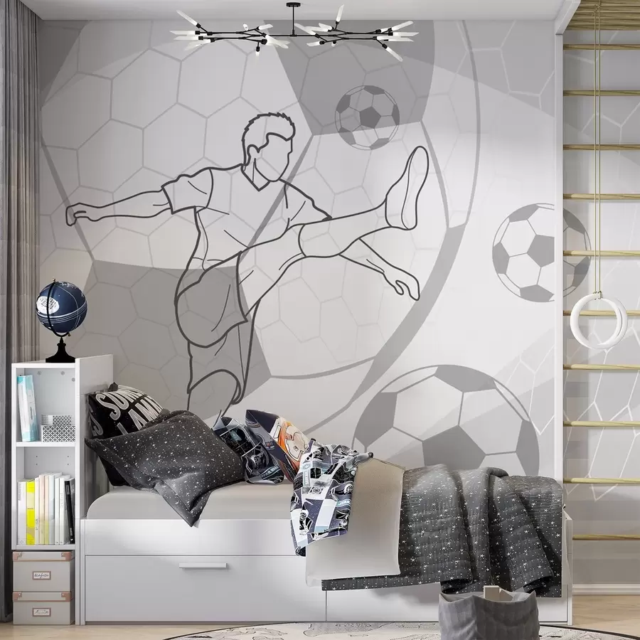 wall murals Фудбалер и лопте w04601v1