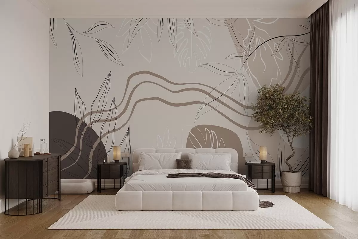 wall murals Апстракт са лишћем w04604