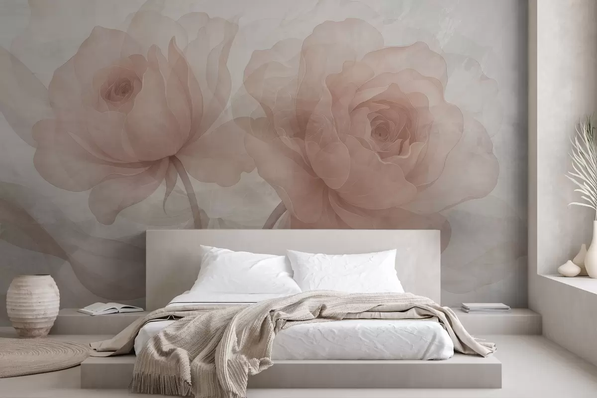 wall murals Руже кроз бетон w04570