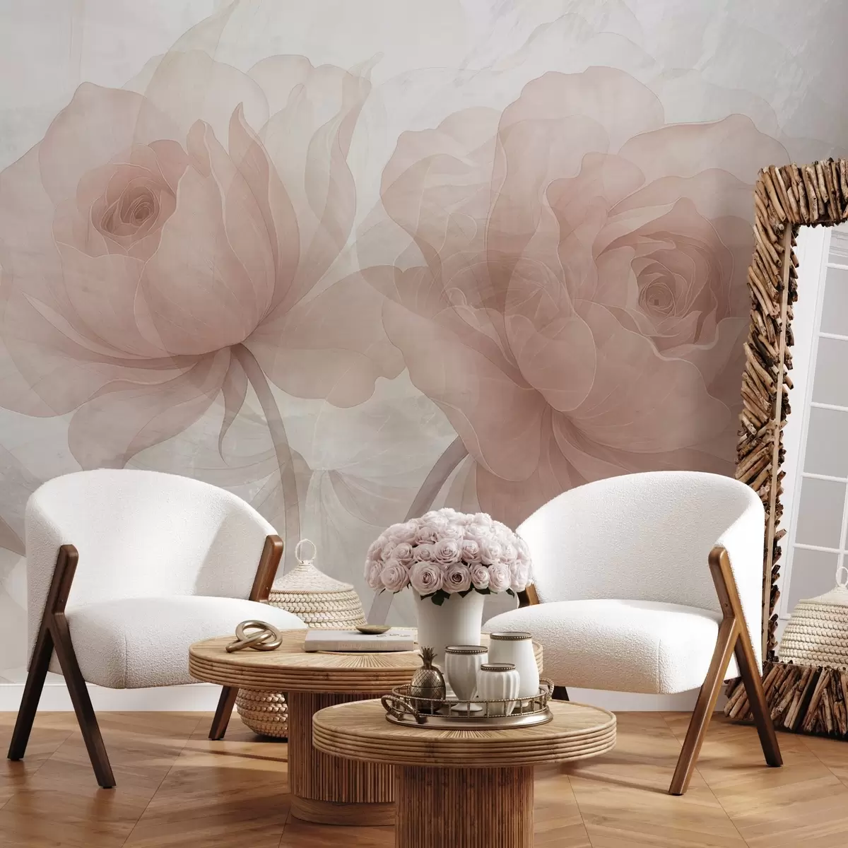 wall murals Руже кроз бетон w04570