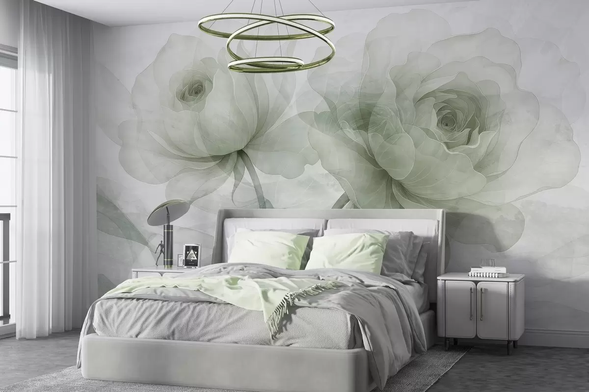 wall murals Руже кроз бетон w04570v1