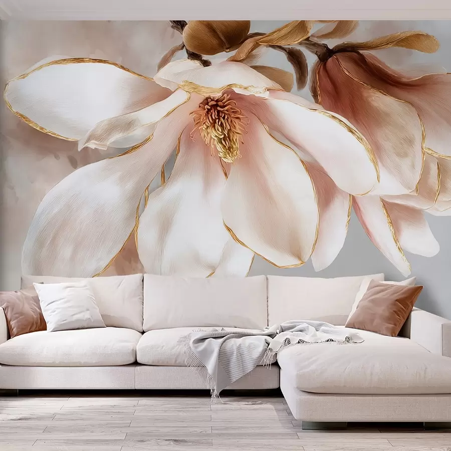 wall murals Цветајућа магнолија у пастелним тоновима w09387