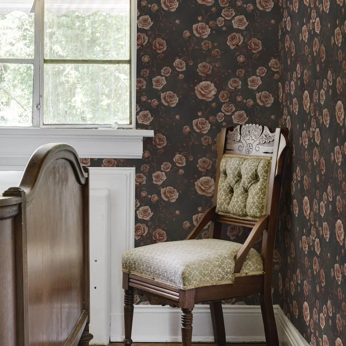 Позадина Винтажне руже на графитној позадини, теракотна палета a00497v1