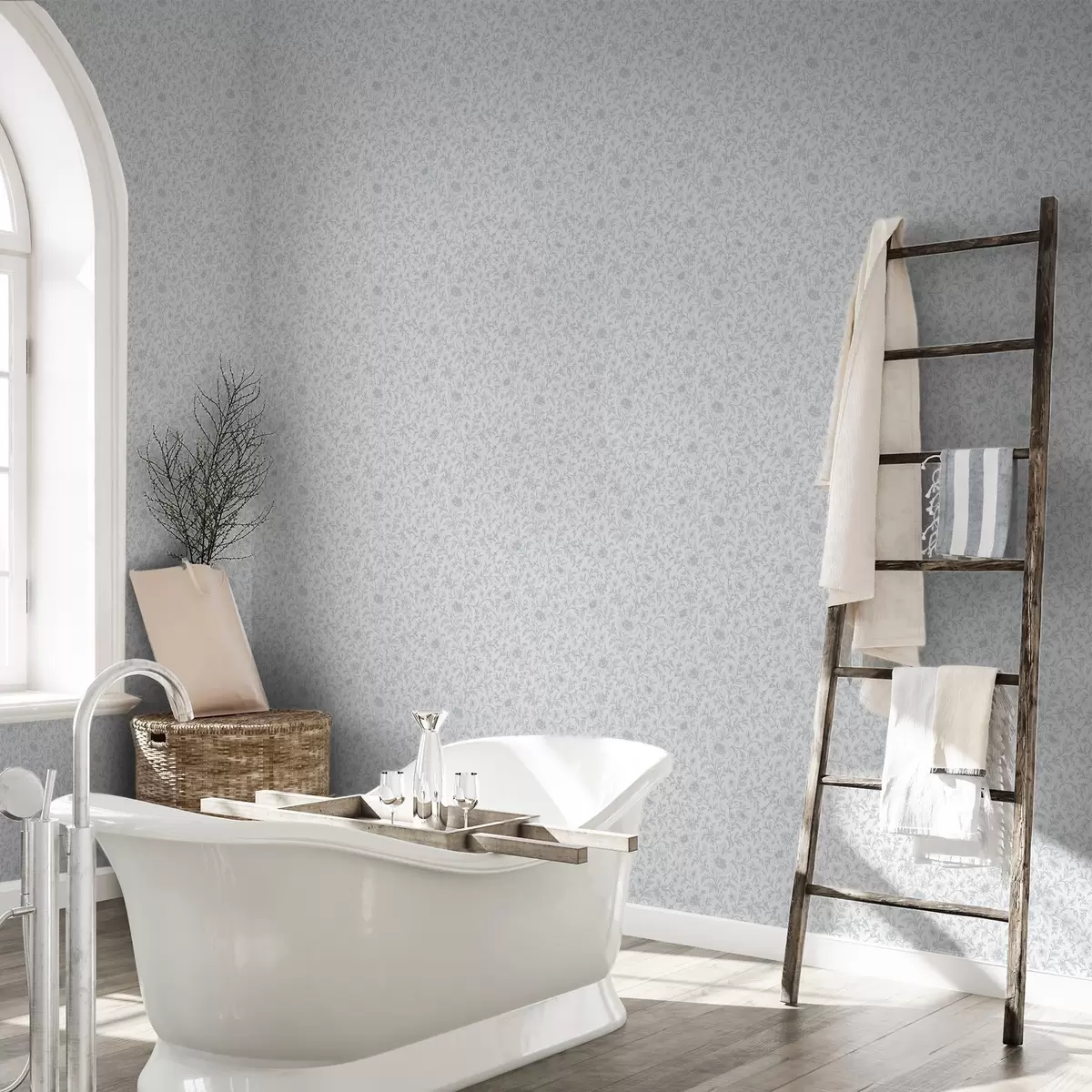 Позадина Фино плаво цвеће линијском уметношћу на прљаво белој позадини a00576