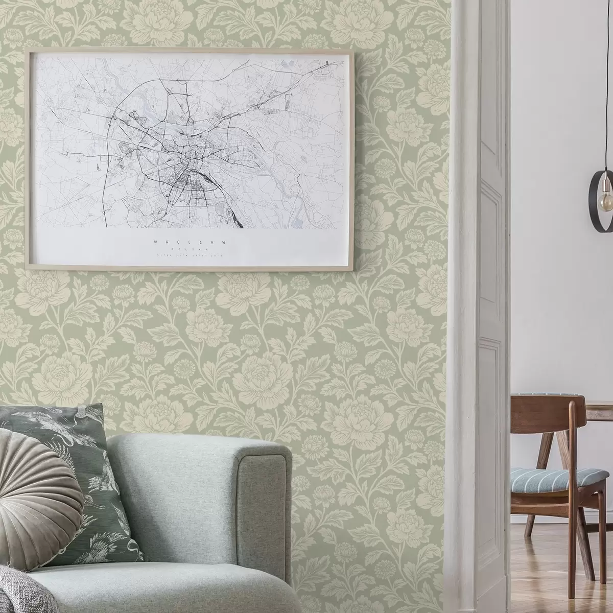 Позадина Велики божури уметнички на позадини жалфије a00582