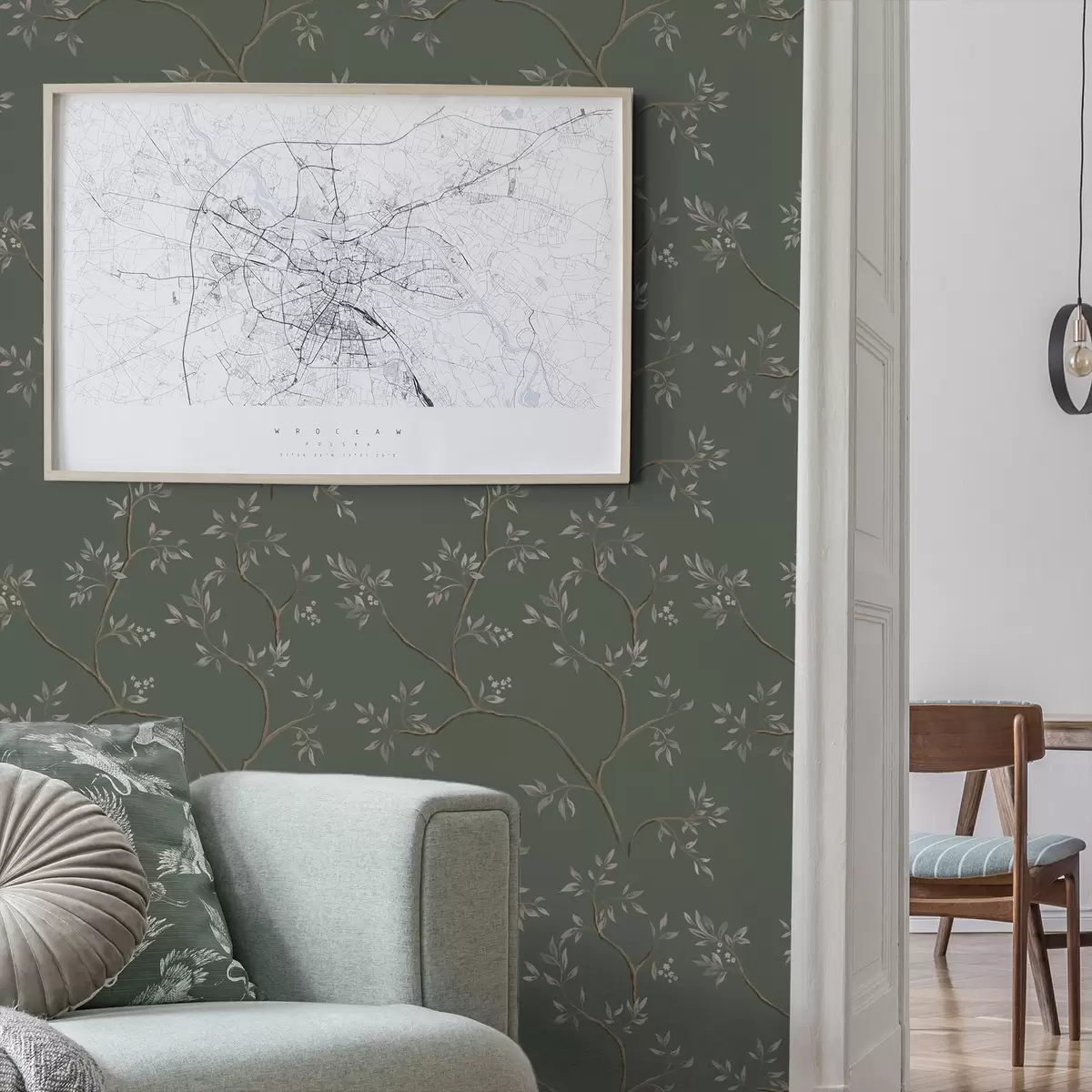 Позадина Нежне лиснате гране на тамнозеленој позадини a00597