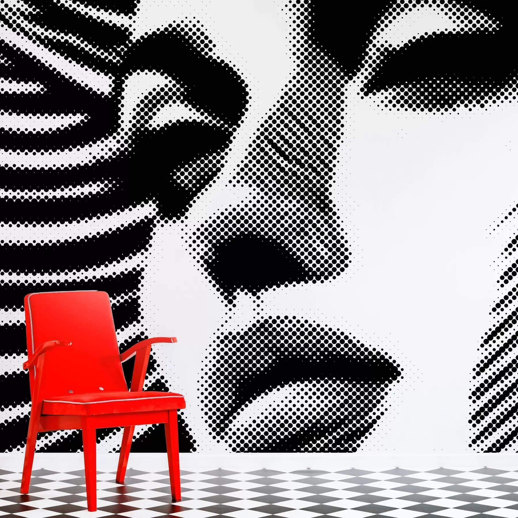 wall murals Лице жене у стилу поп арта w04504