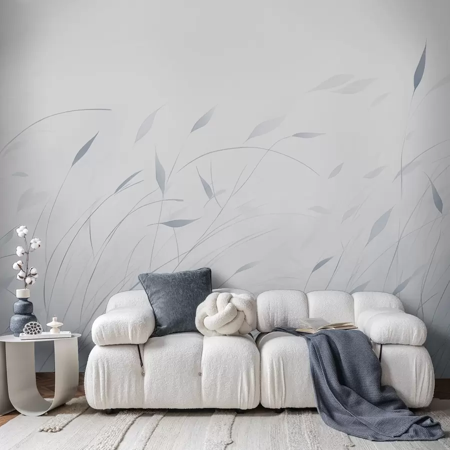 wall murals Трава на ветру у акварел стилу у плавим нијансама w09331v2