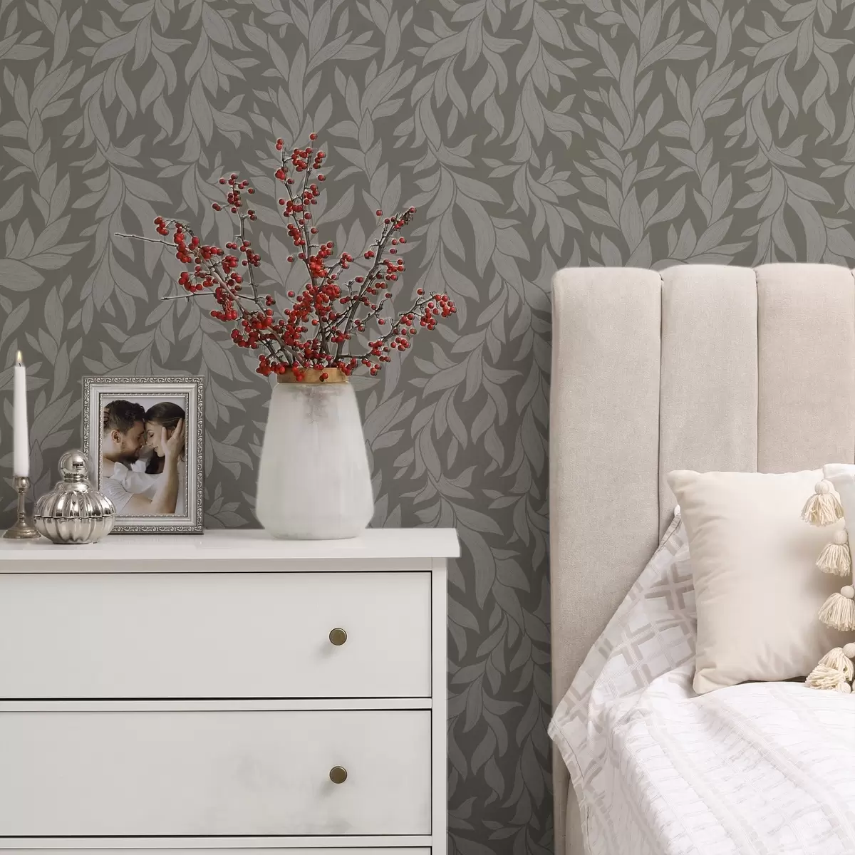 Позадина Маслинаста позадина са листовима јоргована, линеарна текстура a00616v1