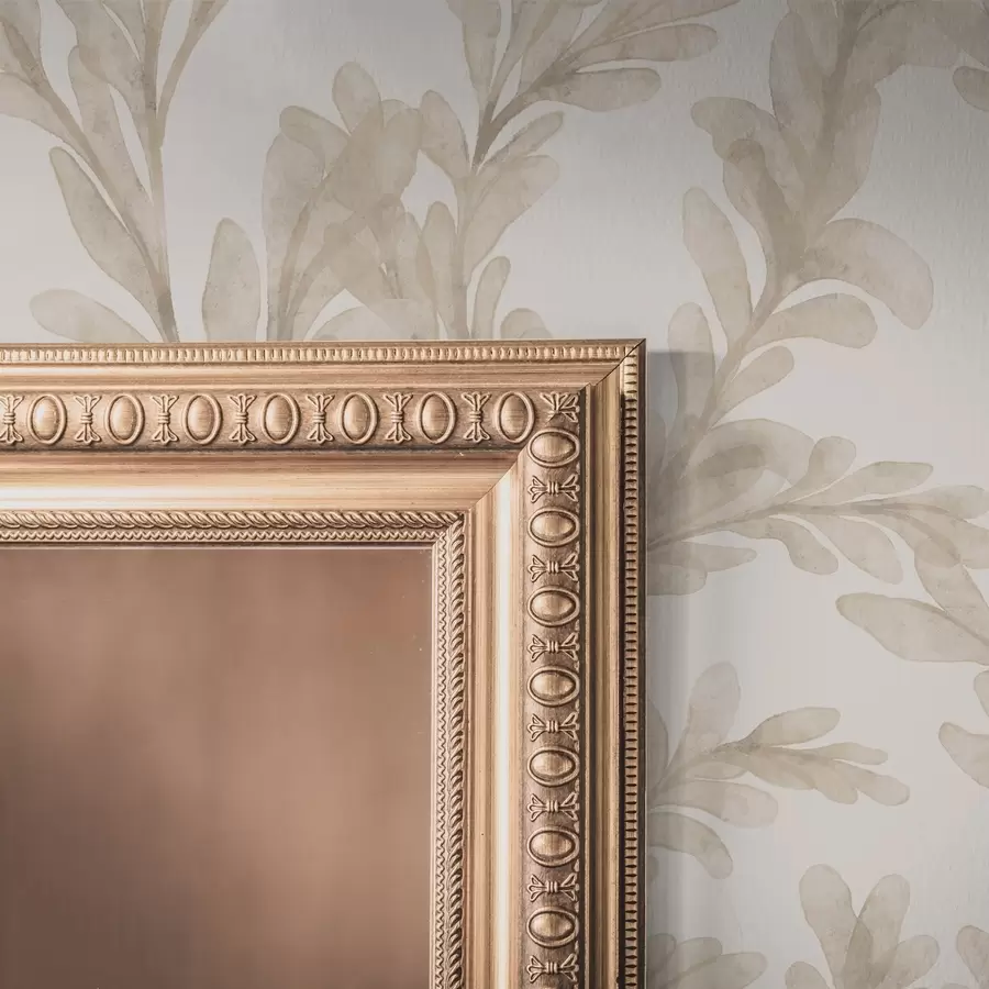 wall murals Акварел беж гране, меки ботанички мотив a00617