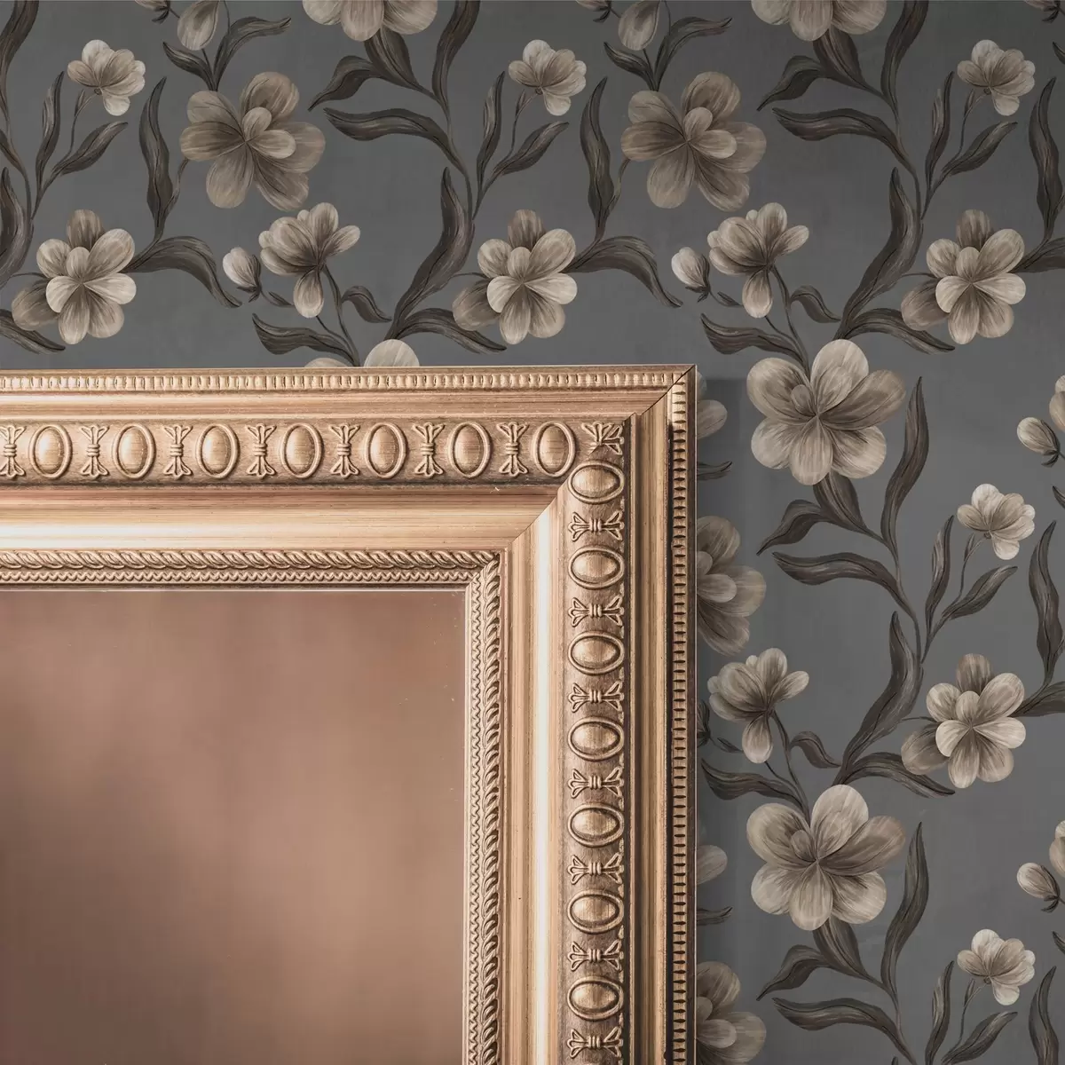 Позадина Беж цвеће на графитно-сивој позадини a00626v4