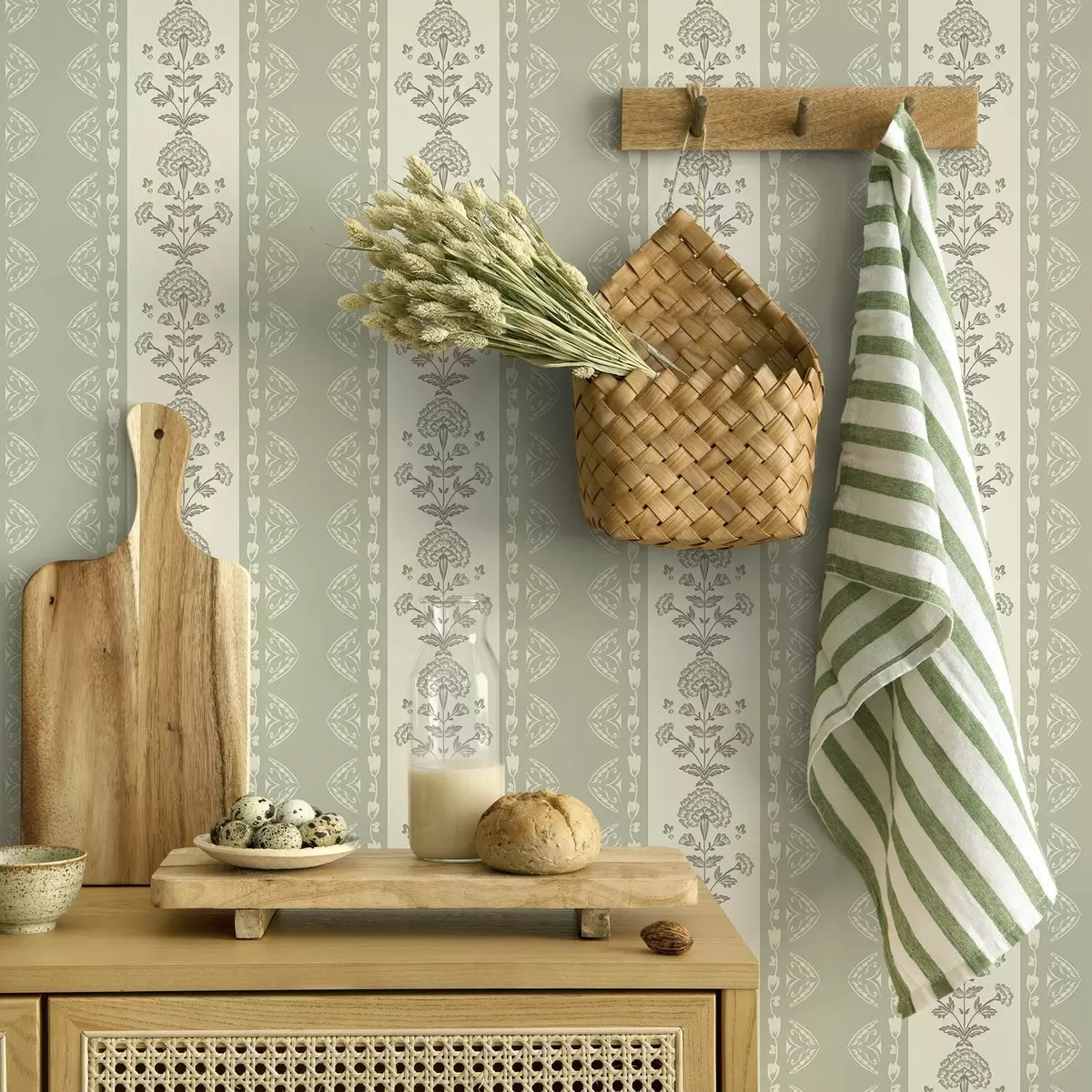 Позадина Пругасти орнамент са цветним стубовима у жалфијским тоновима a00719