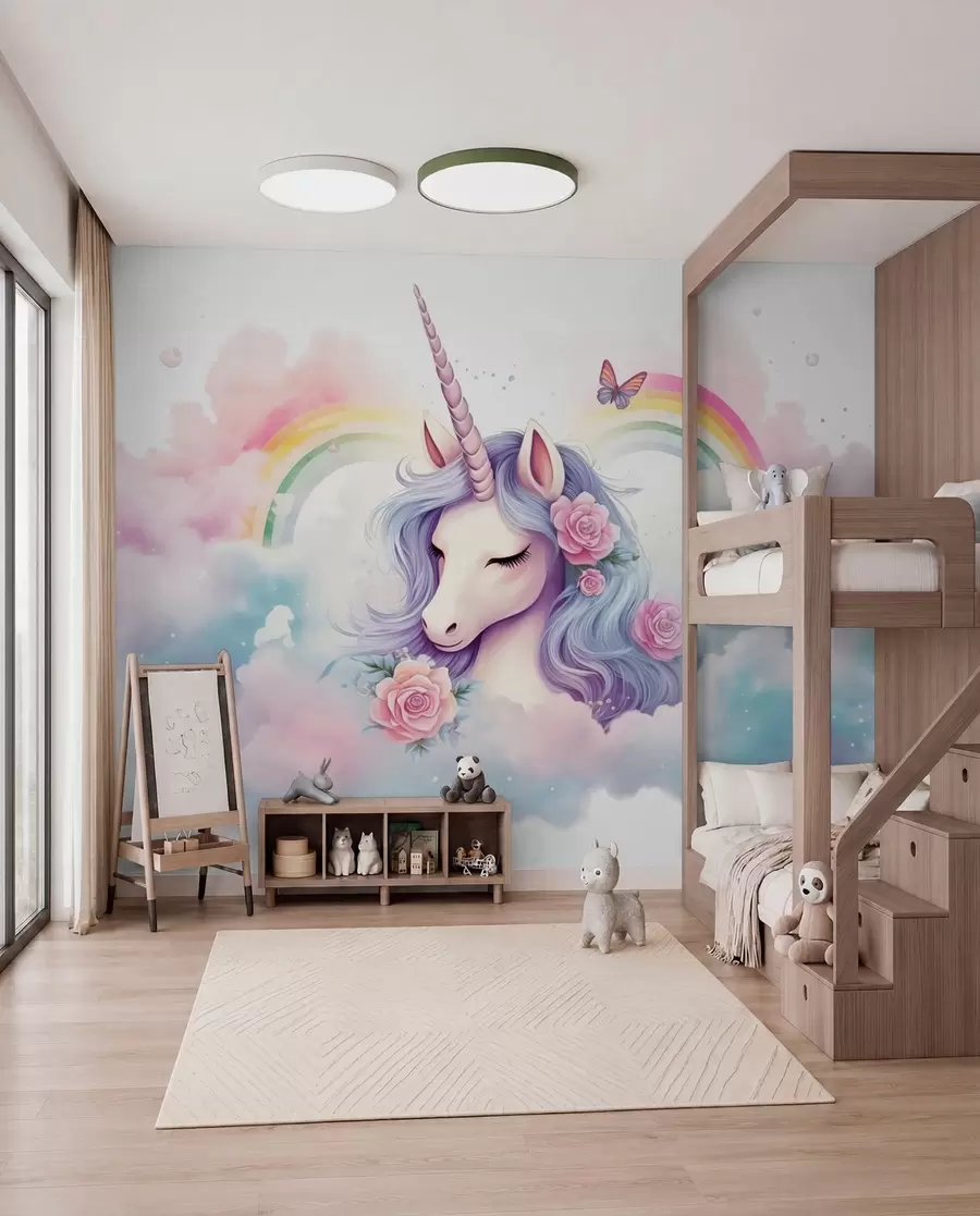 wall murals Jednorog i duga w03990