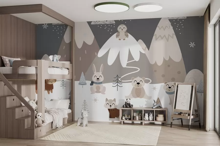 wall murals Животиње у планинама w04657