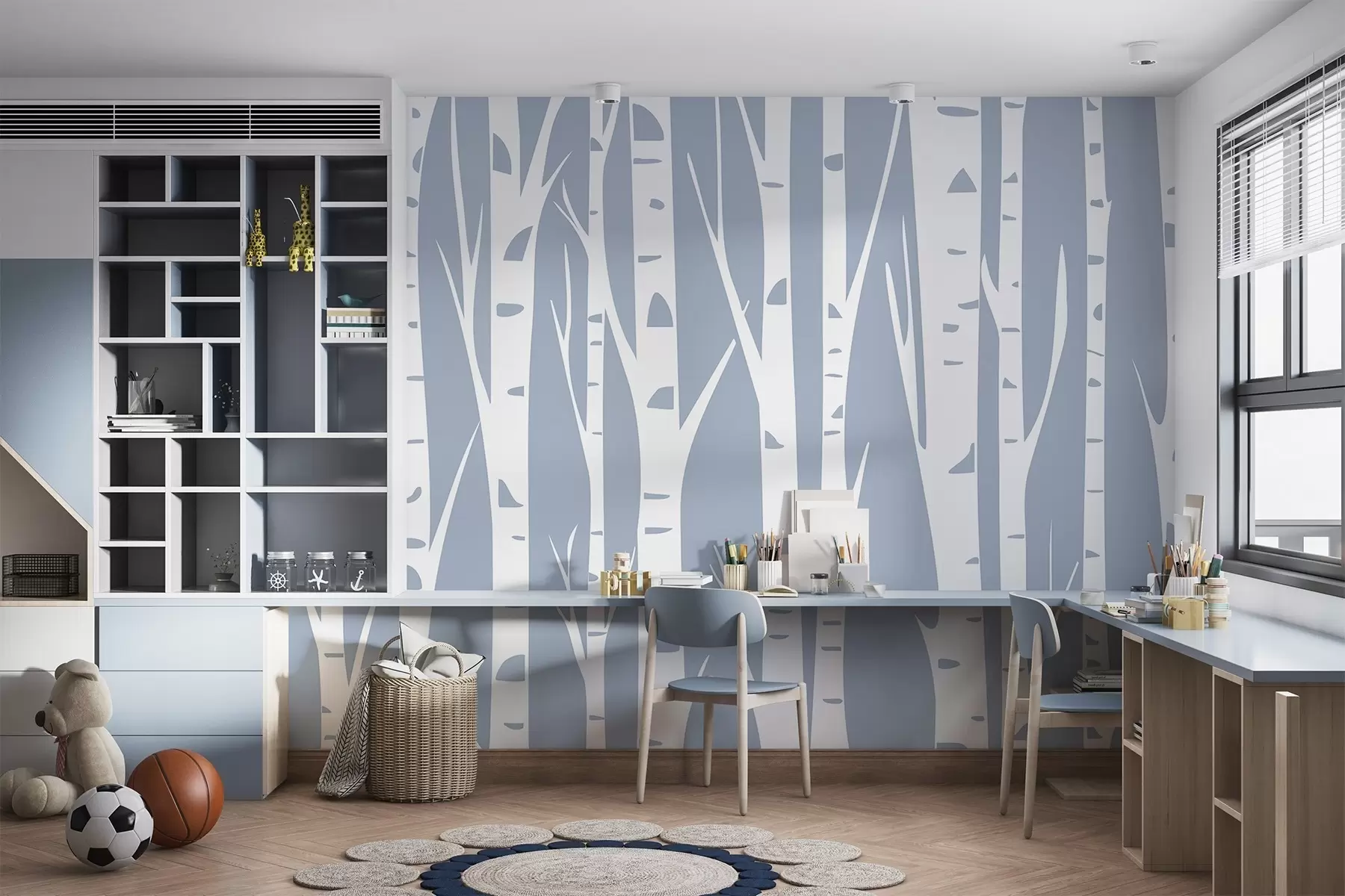 wall murals Брезова шума w04658v1