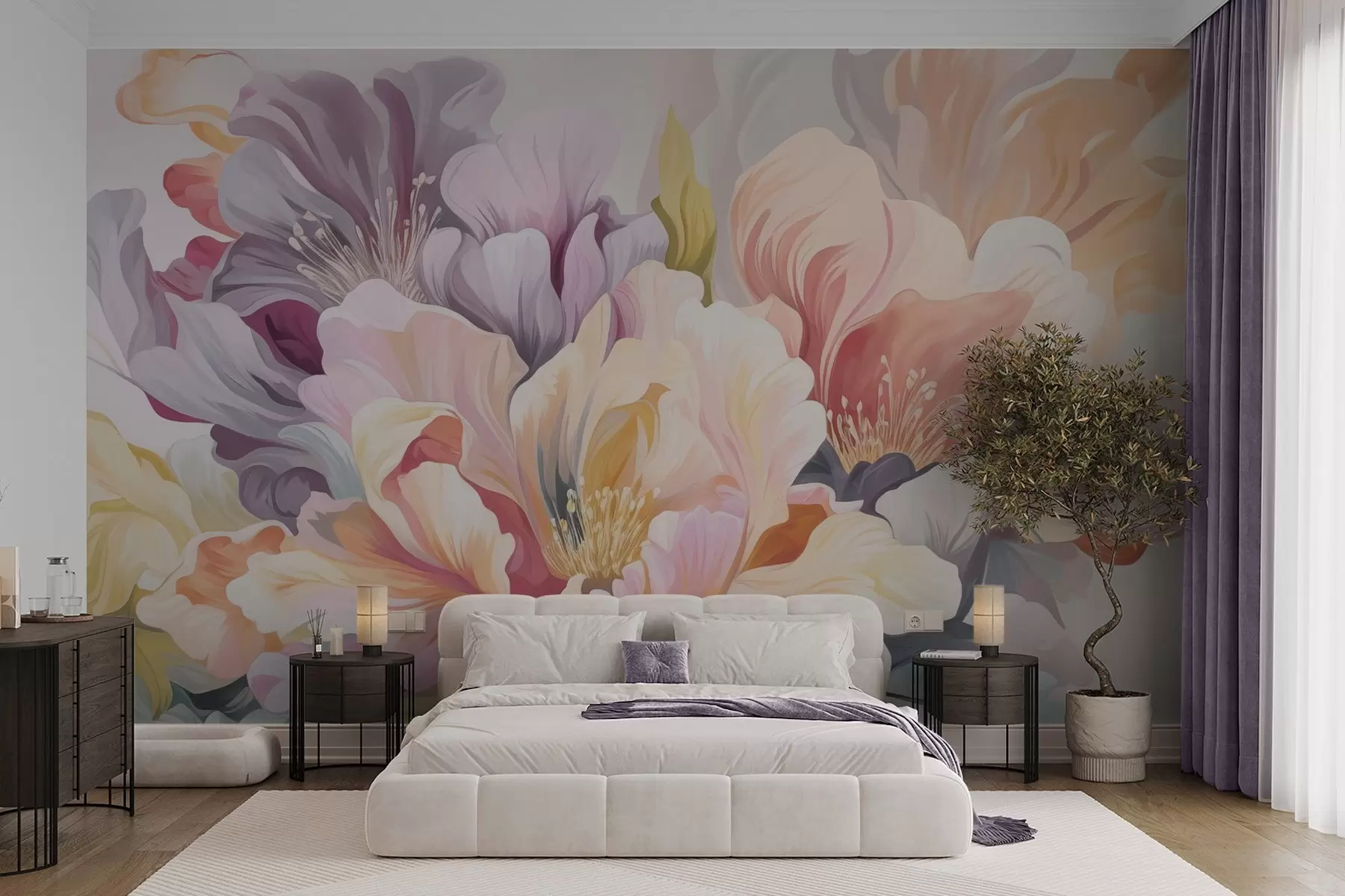 wall murals Разнобојно цвеће w04684