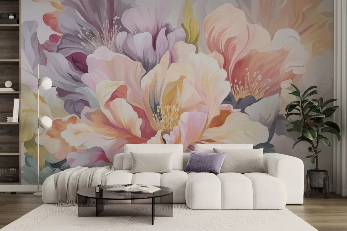 wall murals Разнобојно цвеће w04684