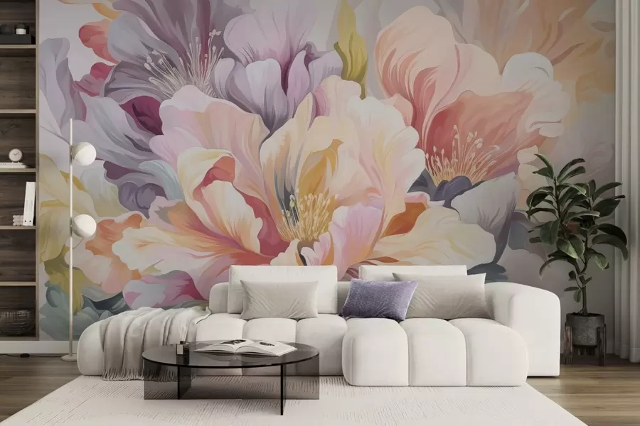 wall murals Разнобојно цвеће w04684