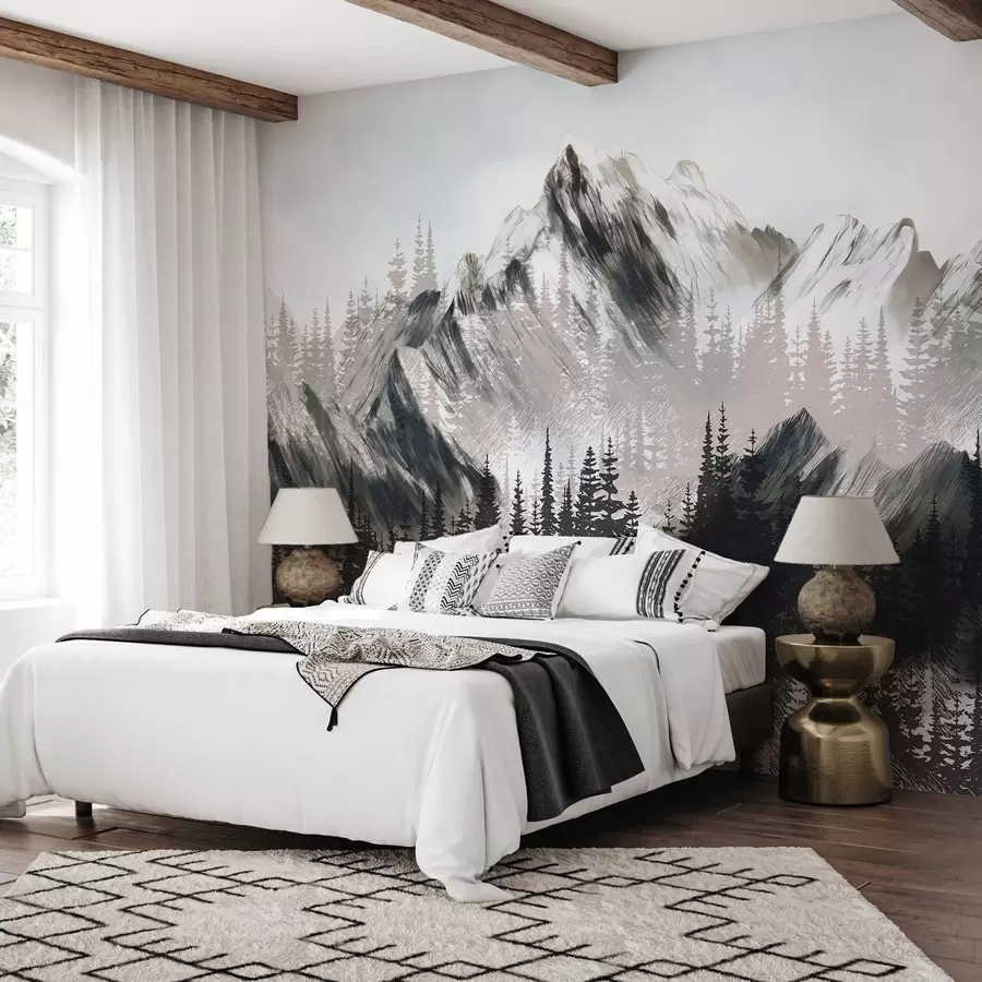 wall murals Планине и четинарска шума w04666