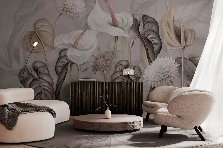 wall murals Биљке на зиду w04669v1