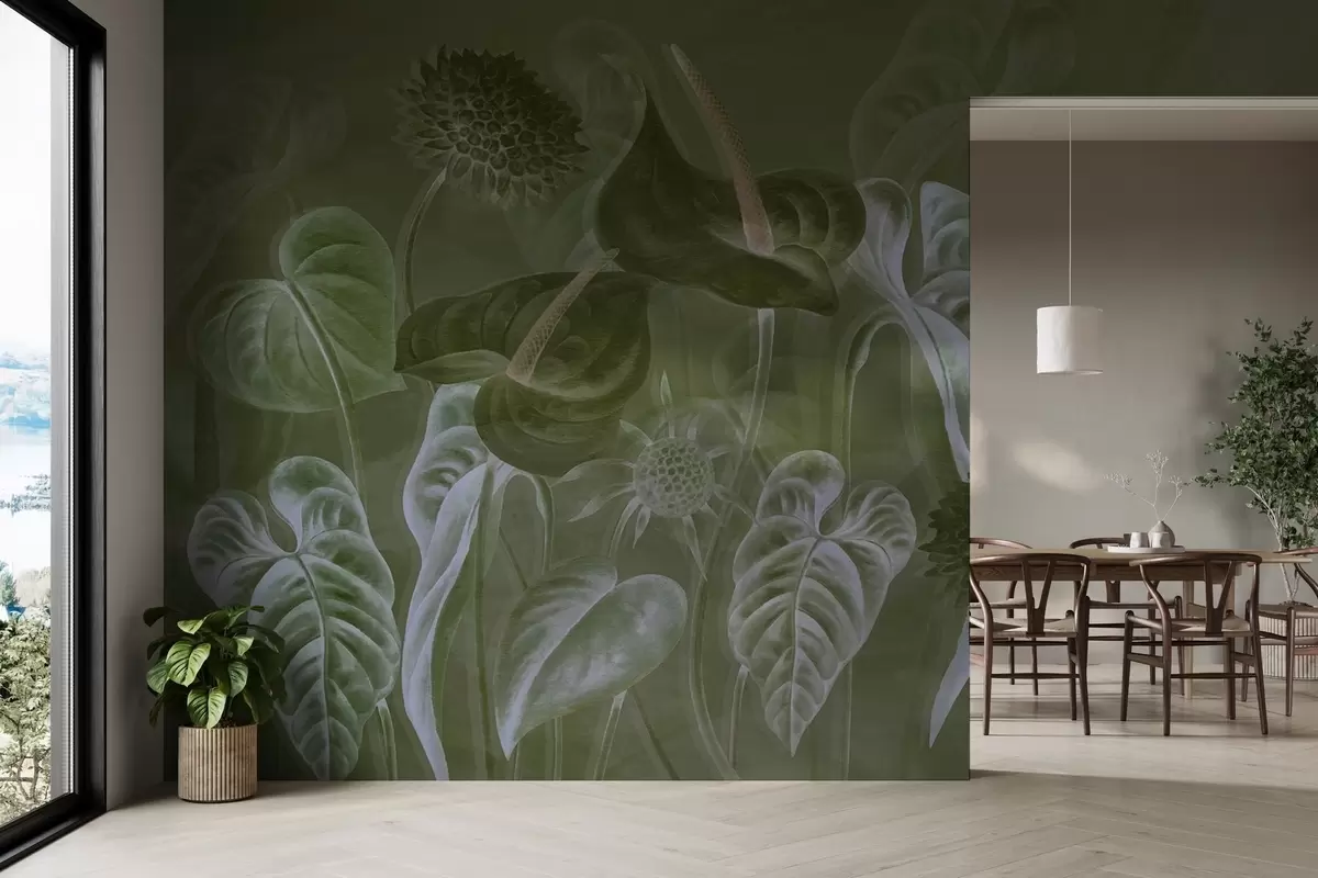 wall murals Биљке на зиду w04669v2
