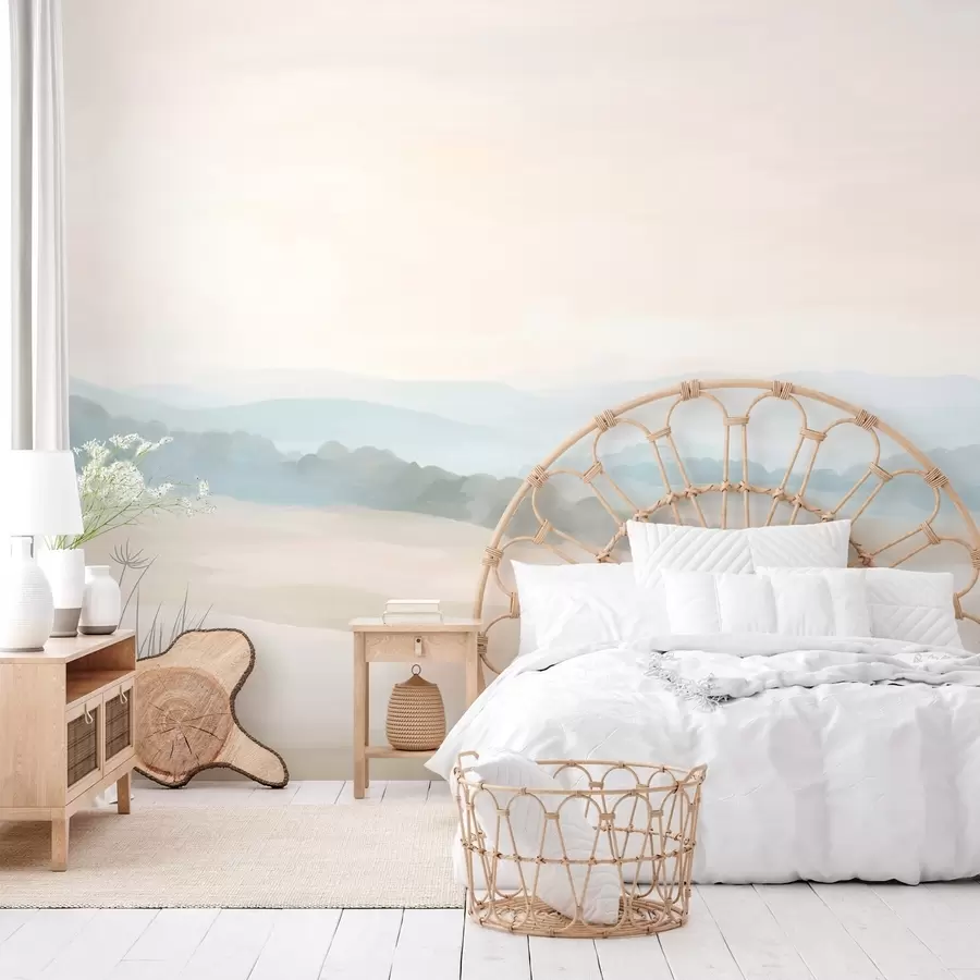 wall murals лагани минималистички пејзаж у стилу сликарства w04624