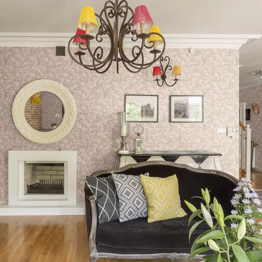 wall murals Нежно ружичасто цвеће и меки листови на пастелној позадини a00788