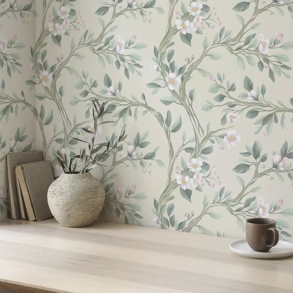 Позадина Нежне цветне гране на кремастој позадини, пастелне боје a00793