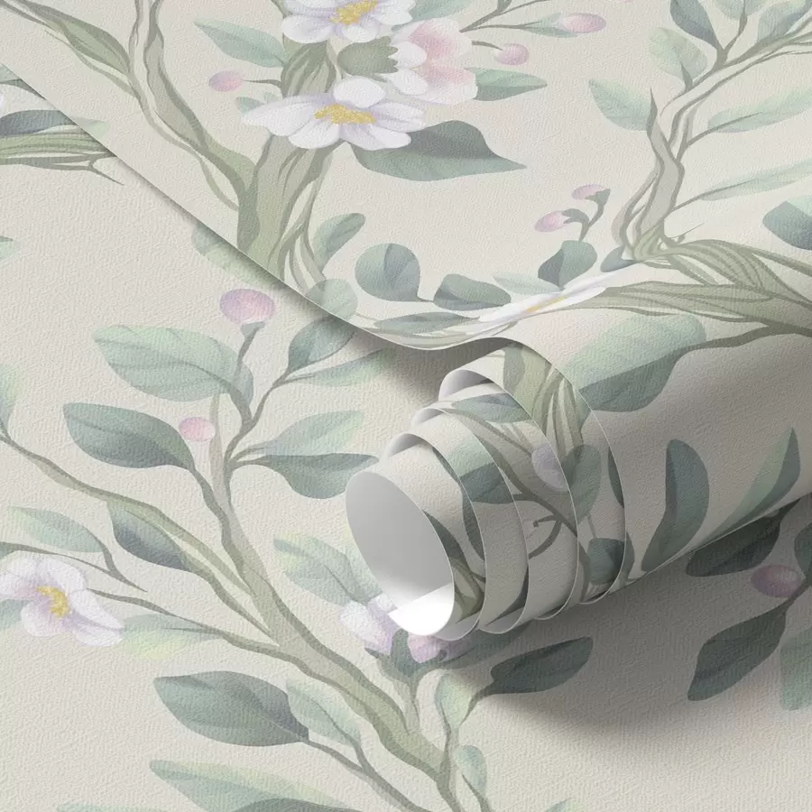 wall murals Нежне цветне гране на кремастој позадини, пастелне боје a00793