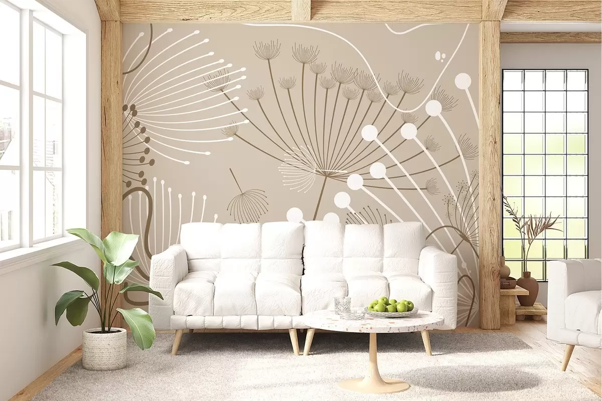 wall murals Апстрактно цвеће w04702
