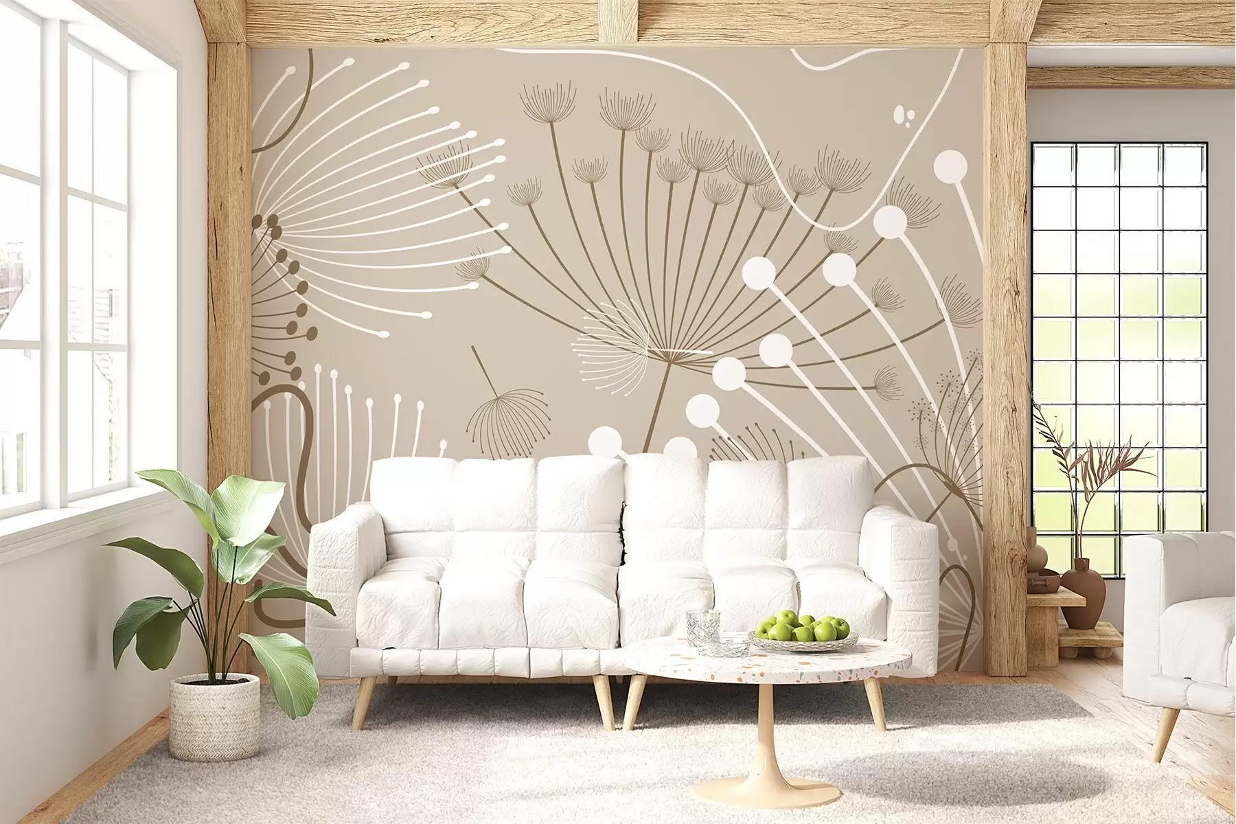 wall murals Апстрактно цвеће w04702