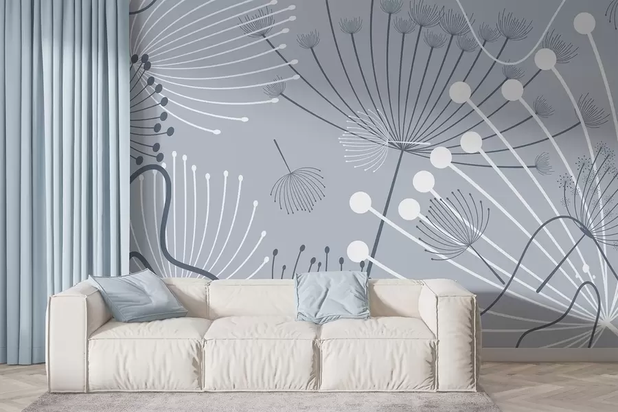 wall murals Апстрактно цвеће w04702v1