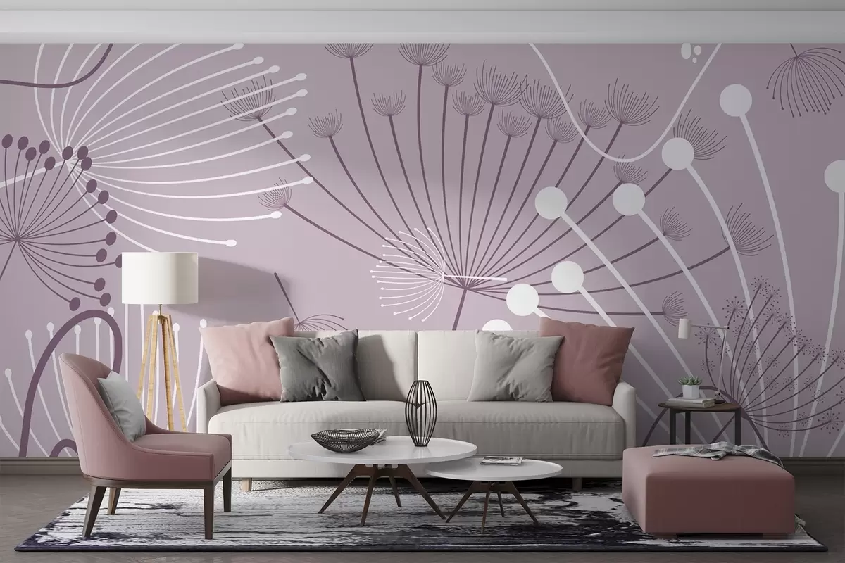 wall murals Апстрактно цвеће w04702v2