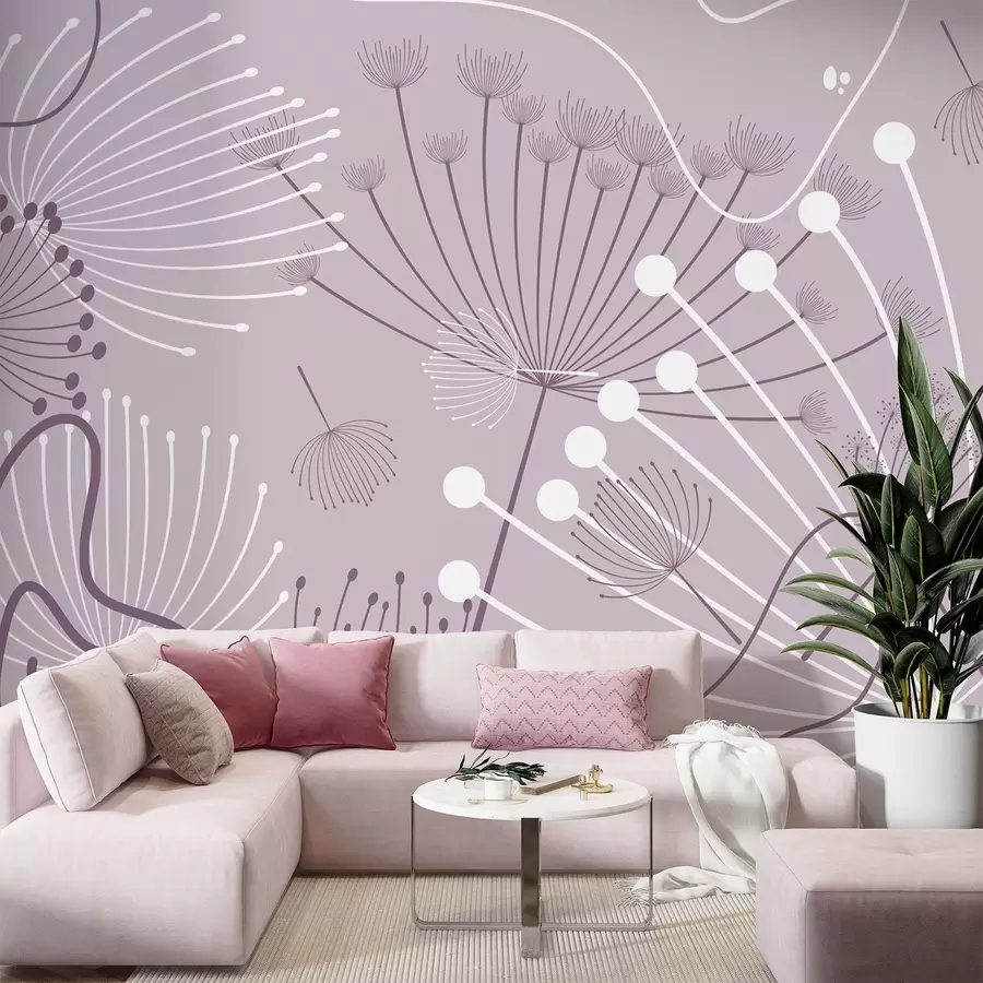 wall murals Апстрактно цвеће w04702v2