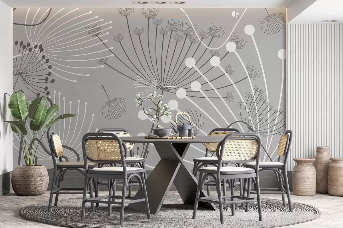 wall murals Апстрактно цвеће w04702v3