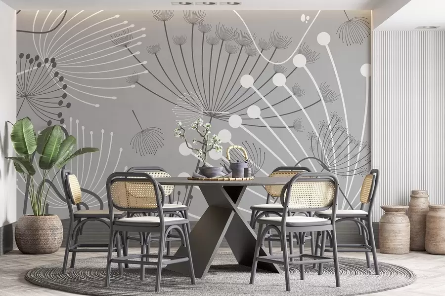 wall murals Апстрактно цвеће w04702v3