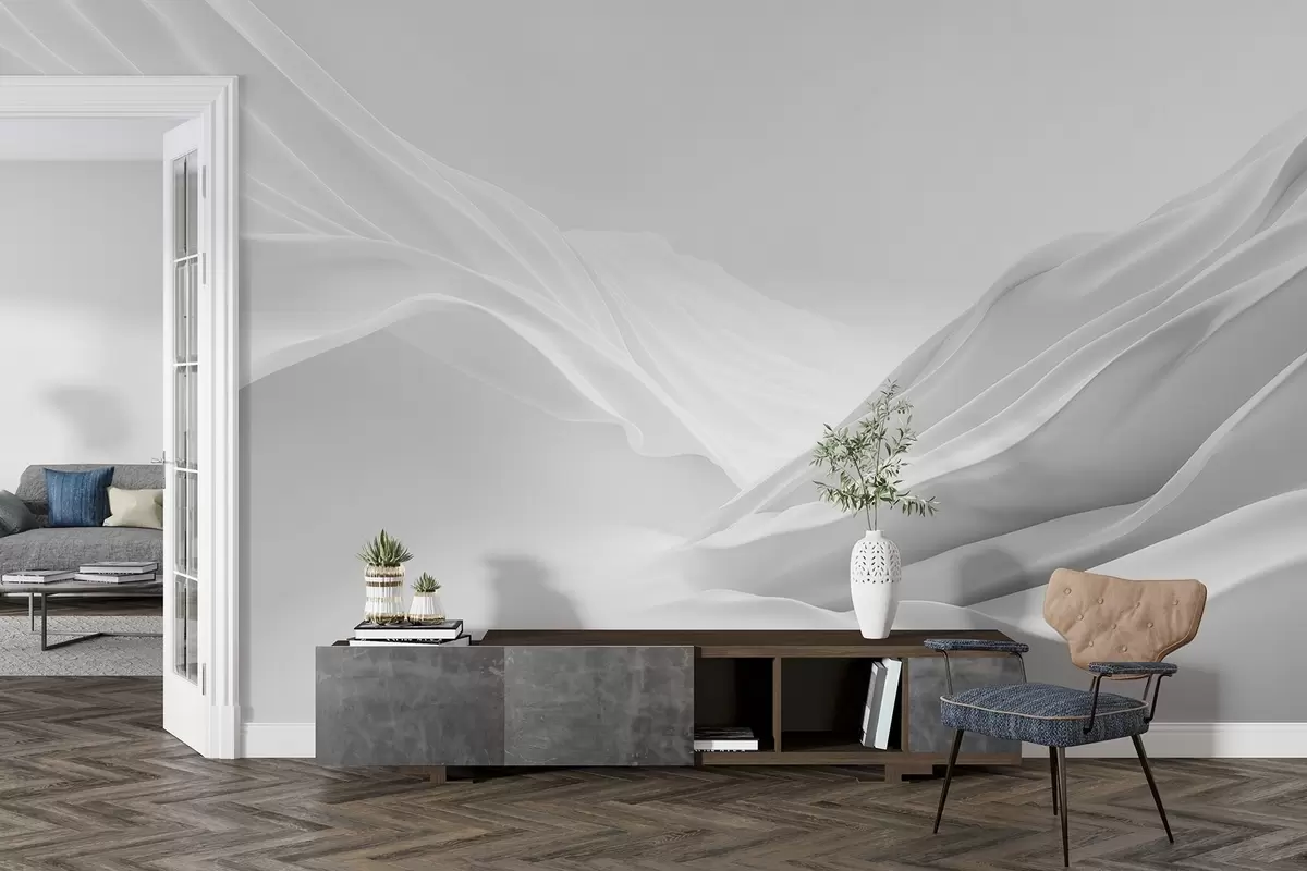 wall murals Сиви планински врхови у апстрактном облику w09434