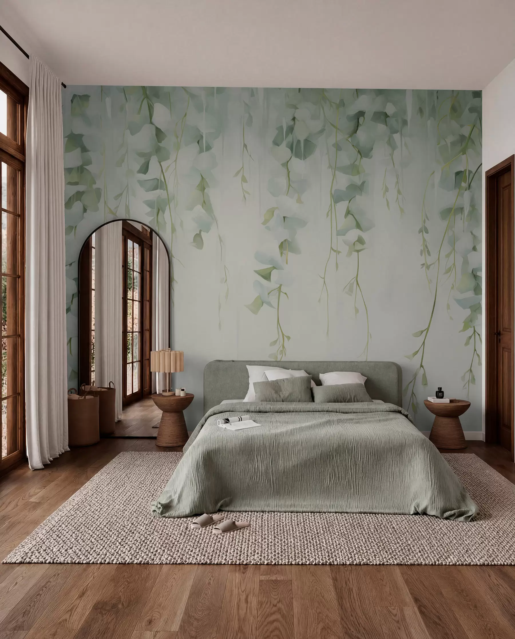 wall murals Висеће гране са лишћем w04722