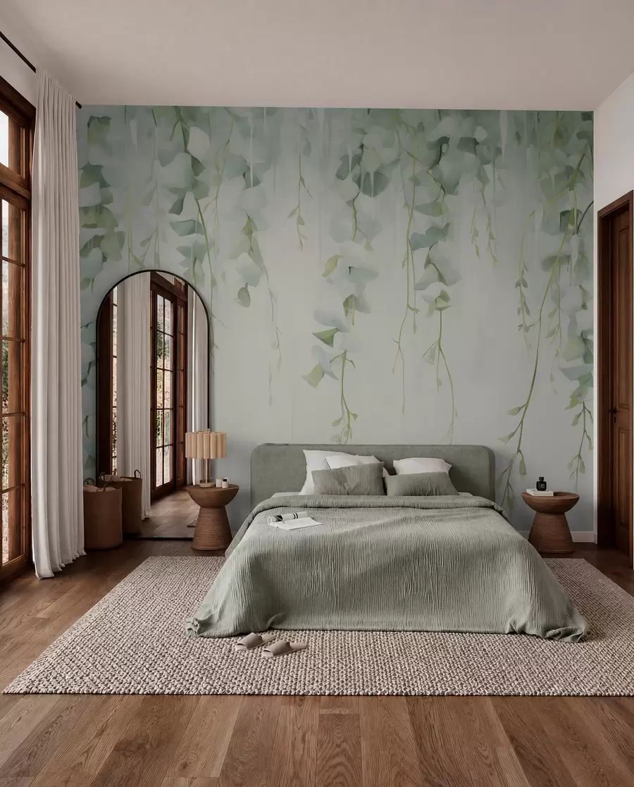 wall murals Висеће гране са лишћем w04722